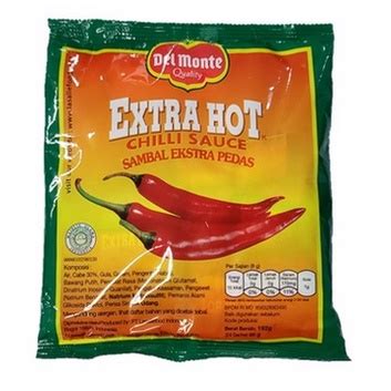 Jual Del Monte Extra Hot Saus Sambal Extra Pedas Sachet 8 Gr Isi 24 Pcs