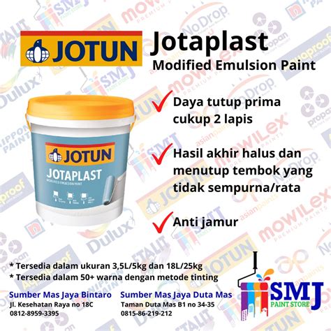 Jual Cat Tembok Interior Jotun Jotaplast White Liter Indonesia