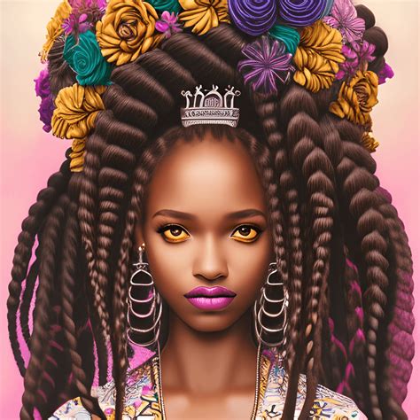 Intricately Rendered African Princess In 4k Creative Fabrica