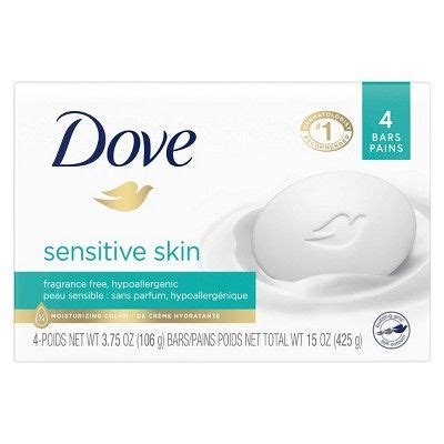 Dove Beauty Sensitive Skin Unscented Beauty Bar Soap 4pk 3 75oz