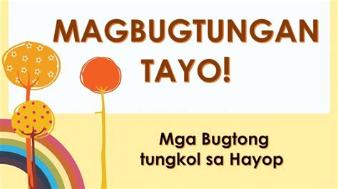 Magbugtungan Tayo Mga Bugtong Tungkol Sa Hayop Youtube