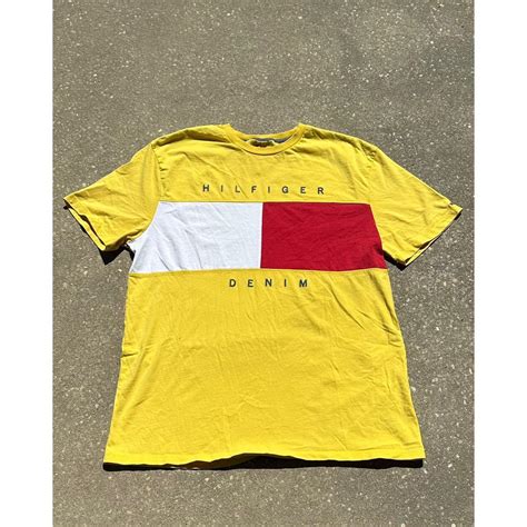 Tommy Hilfiger Denim Tee Mens Size Large In Good Depop