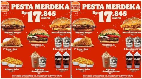 Pilihan Menu Burger King Hanya Dengan Harga Rp Promo Burger