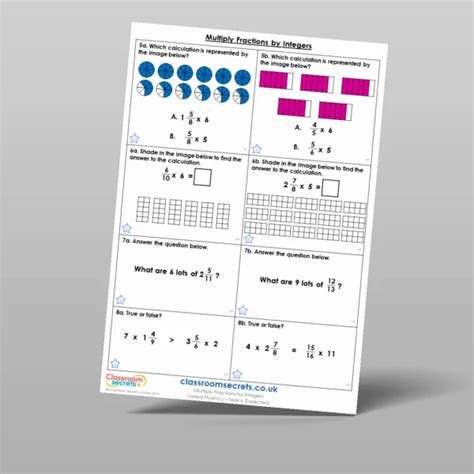 Multiply Fractions By Integers Varied Fluency Resource Classroom Secrets