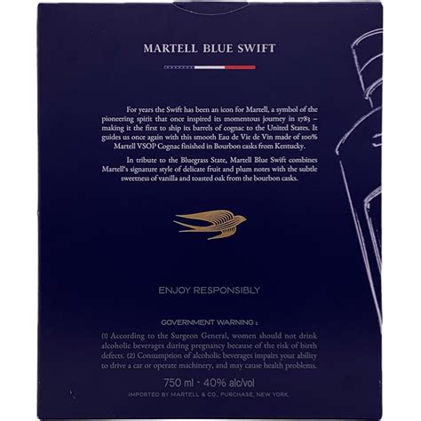 Martell Blue Swift Vsop Cognac With 2 Glasses Gotoliquorstore