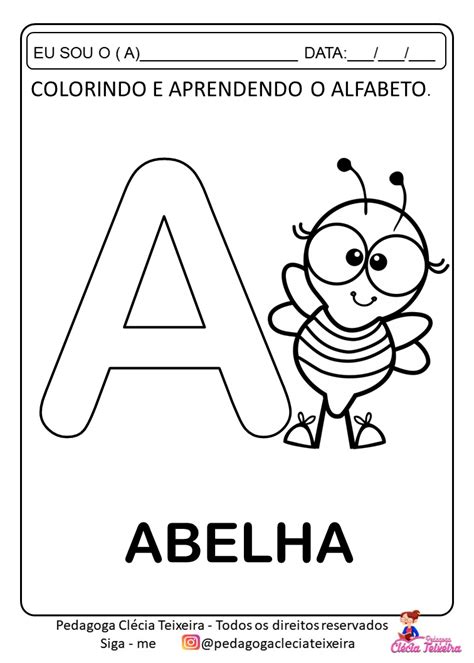 Atividades Com O Alfabeto Para Educação Infantil Clécia Teixeira