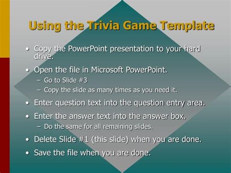 Ppt – Using The Trivia Game Template Powerpoint Presentation, Free ...