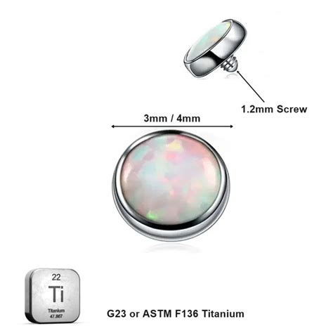 Dermal G Astm F Titanium White Opal Microdermal Dermal Crystal