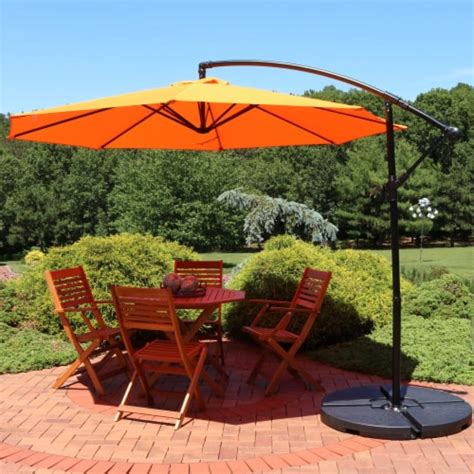 Sunnydaze 95 Ft Cantilever Offset Patio Umbrella With Crank Tangerine 95 Smiths Food And Drug