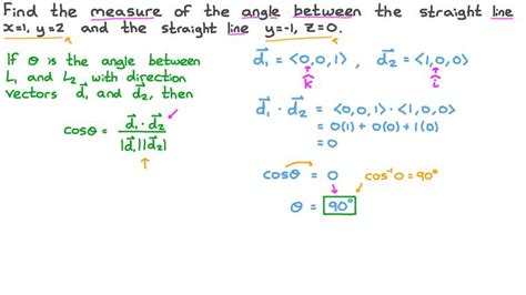 Lesson Angle Between Two Straight Lines In Space Nagwa