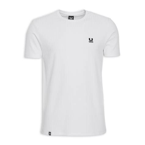 White Crew Neck T Shirt Uzzi