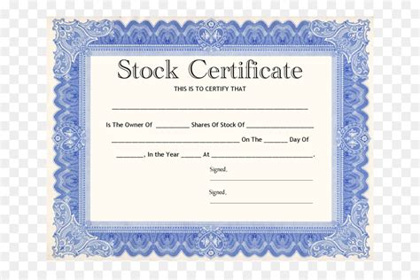 Template For Share Certificate