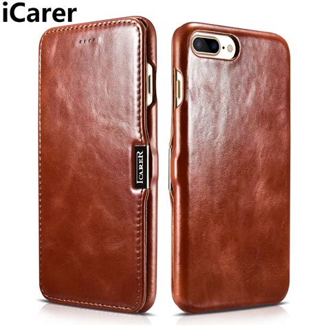 Icarer For Apple Iphone Plus Case Cover Luxury Genuine Leather