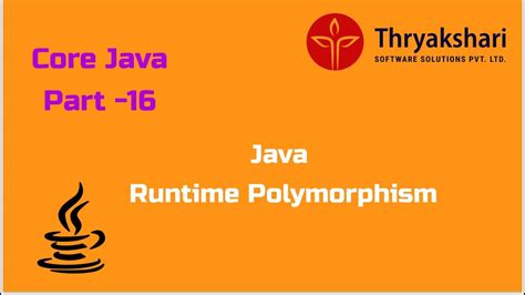 Method Overriding And Runtime Polymorphism Youtube