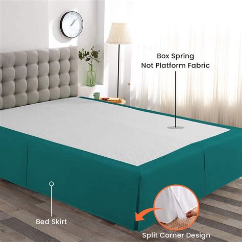 Hnb Store Magic Bed Skirt 21 Inch Drop Pleated Pattern Split Corners