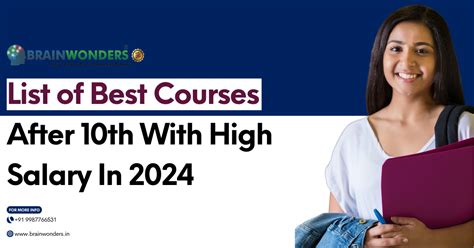 Best Courses After 10th With High Salary Top 15 2024 Brainwonders