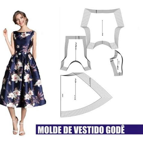 Molde Vestido Gode Em Corel E Pdf Por Email Elo