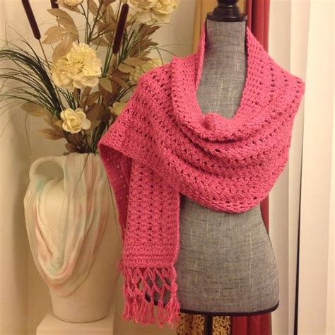 Hot Pink Handmade Crochet Scarf