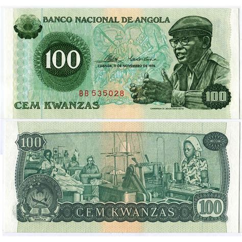 Billete Angola Kwanzas Dr Agostinho Neto P A Sc Mynumi