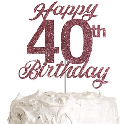 Mua Rose Gold 40th Birthday Cake Topper Birthday Party Decorations