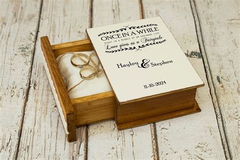 Rustic Ring Bearer Box Personalized Wedding Box Custom Ring Etsy