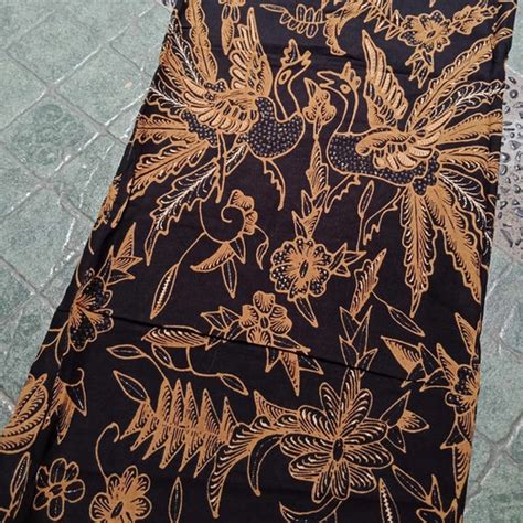 Jual Kain Batik Kota Solo Paris Motif Merak Kembar Bunga Kab