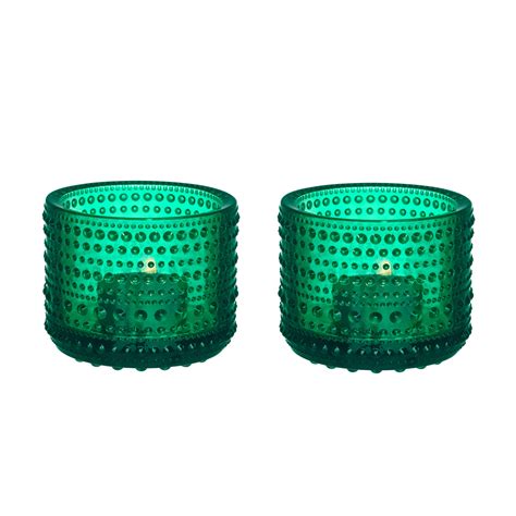 Iittala Kastehelmi Emerald Candle Holder Set Iittala Candle Holders