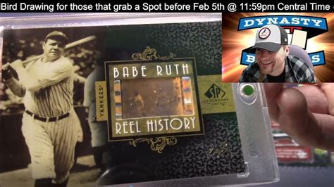 1 Of 1 BABE RUTH 2007 Upper Deck SP Legendary Cuts Baseball Card 16 Box