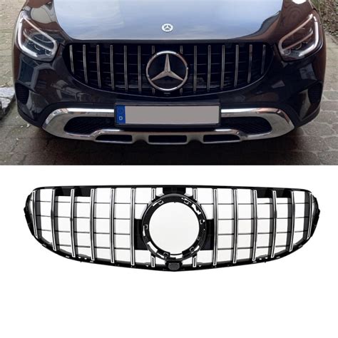 K Hlergrill Schwarz Chrom Passt F R Mercedes Glc X Facelift Ohne Amg