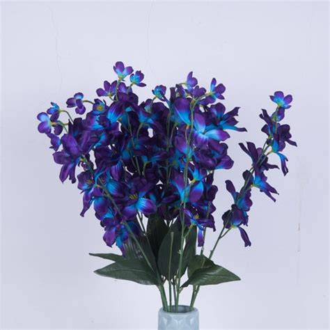 Galaxy Orchid Stems 4 100 Stems Artificial Purple Blue Etsy