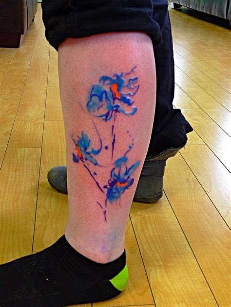 Abstract Water Color Flower Tattoo By Robert Winter Tattoos Abstract