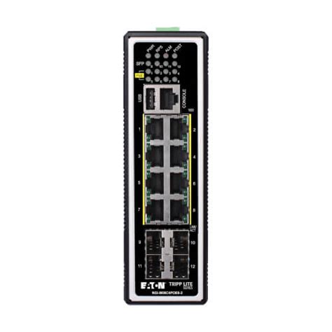 8 Port Managed Industrial Gigabit Ethernet Switch PoE 4x SFP Eaton