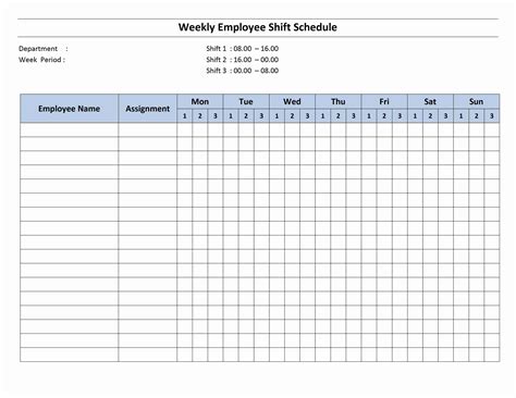 Free printable employee schedule 1 employee pdf