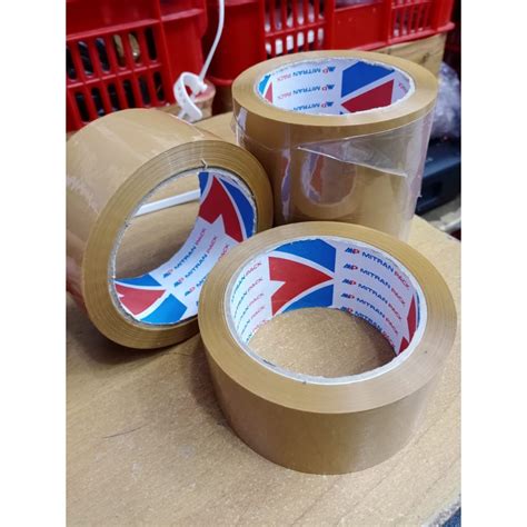 jual lakban warna coklat mm  yard brown duct tape murah