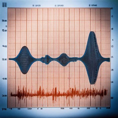 Seismograph Earthquake Map Earthquake Seismic Waves On Seismograph Graph Paper Generative Ai