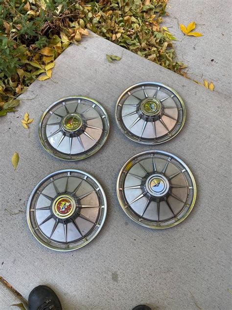 1961 Chevy Corvair Set Of Four Hubcaps Etsy