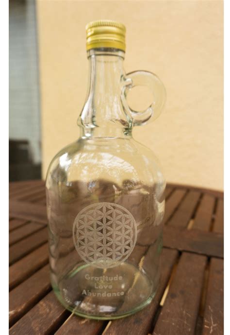 Structured Water Sacred Geometry Designed Bottle Water Glass Etsy