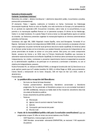 Apuntes Sistema Politico Espanol 910 Profesor Jorge Resina De La