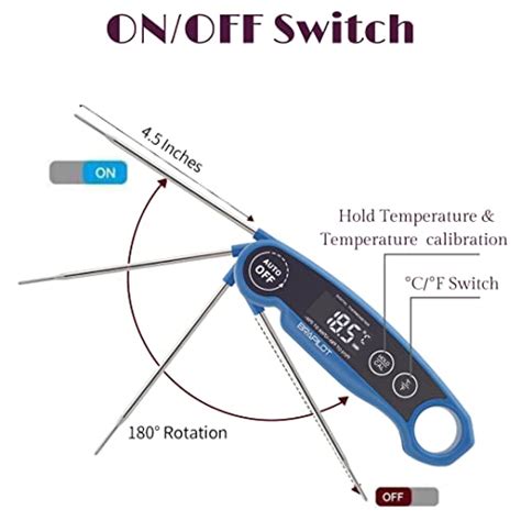 Brapilot Meat Thermometer Rechargeable For Cooking S Instant Read