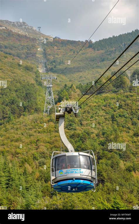 Malcesine-Monte Baldo Cable car, Italy Stock Photo - Alamy