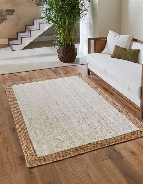 White 152cm x 245cm Braided Jute Rug | AU Rugs