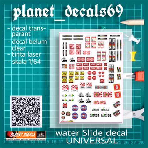 Jual Water Slide Decal Transparan UNIVERSAL HOT WHEELS SPONSOR JDM Kode 03 Shopee Indonesia