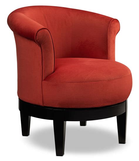 Attica Swivel Accent Chair Red Leons