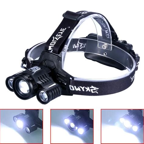 SKYWOLFEYE 3 LED Headlight Rotatable Headlamp Water Resistant