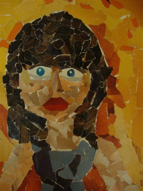 torn paper collage portraits - Ms. Campbell's Classes