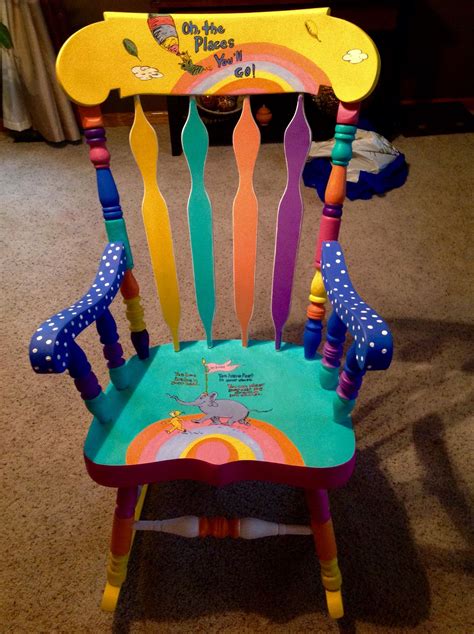 Drseuss Painted Chair Hand Painted Chairs Whimsical Painted