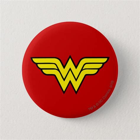 Wonder Woman Classic Logo 6 Cm Round Badge Uk