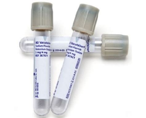 BD Vacutainer Venous Blood Collection Tube Glucose Determination