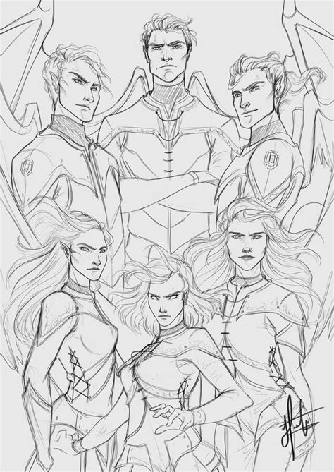 The Night Court Squad By Pojainter On Twitter Acotar Throne Of Glass A Court Of Mist Fury