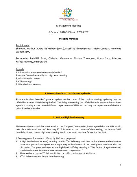 meeting minutes template